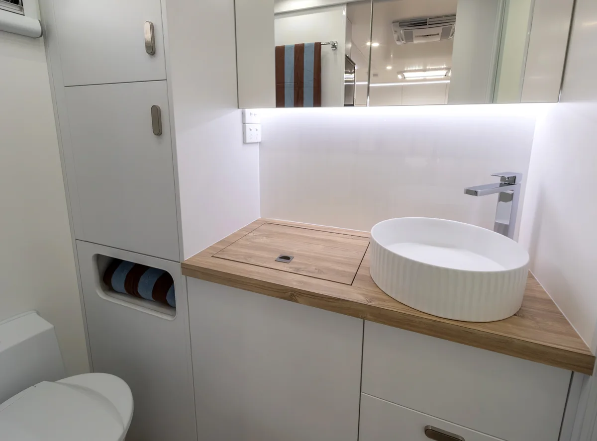 Drive RV Alpha Edition Touring bathroom vanity