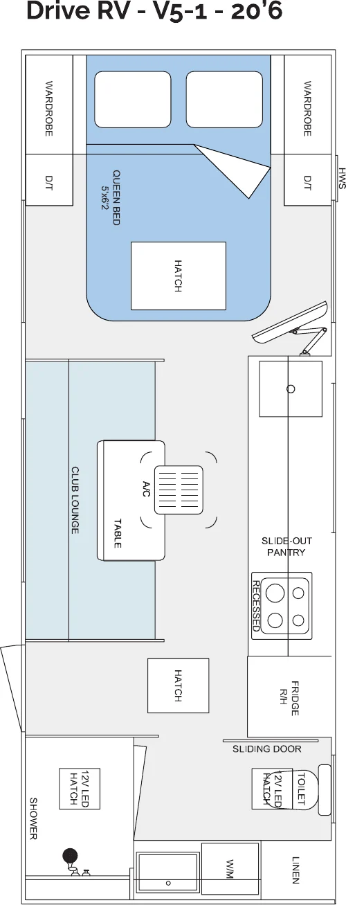 Drive RV - V5-1 - 20’6 floorplan